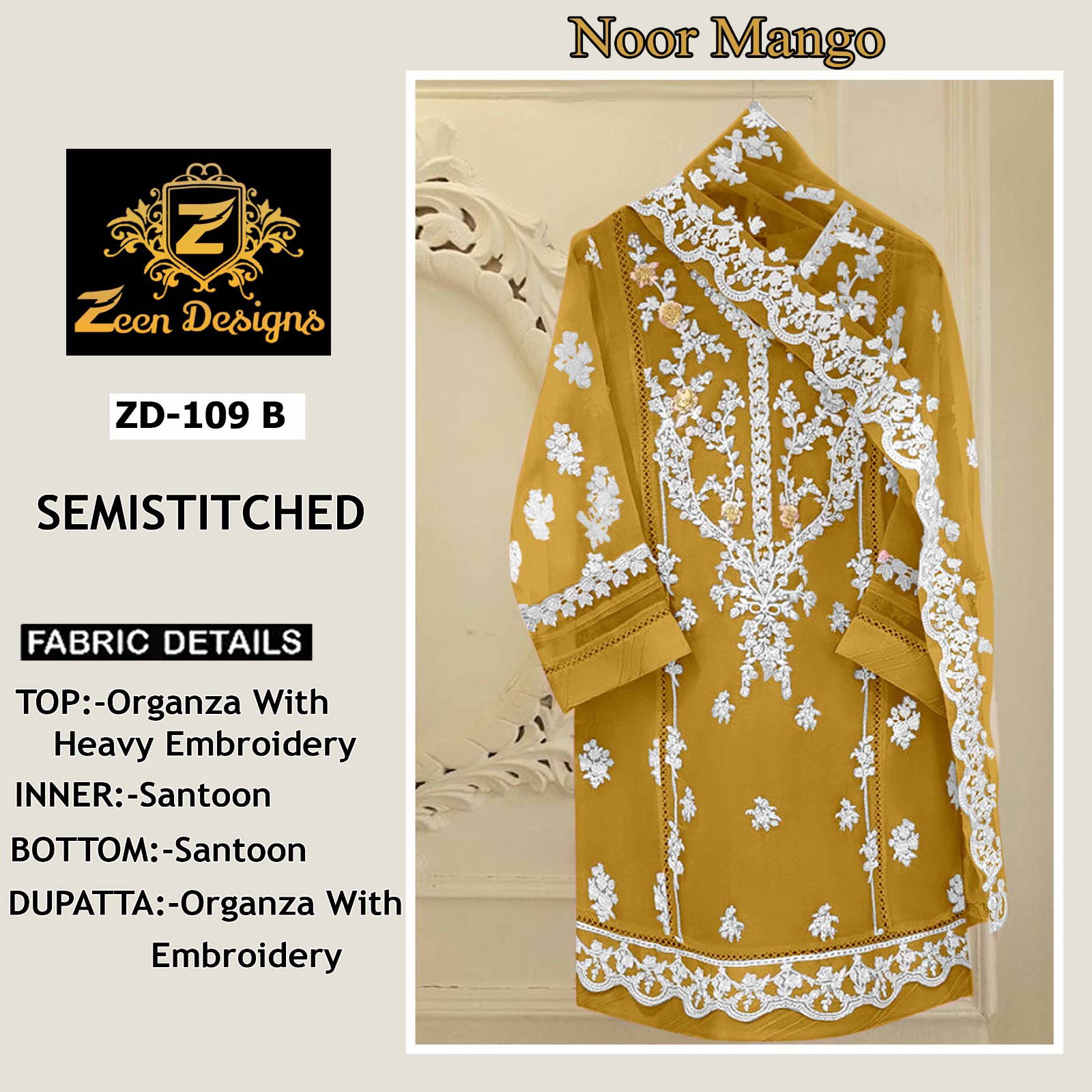 ZD 109 Casual Wear Wholesale Pakistani Salwar Kameez 